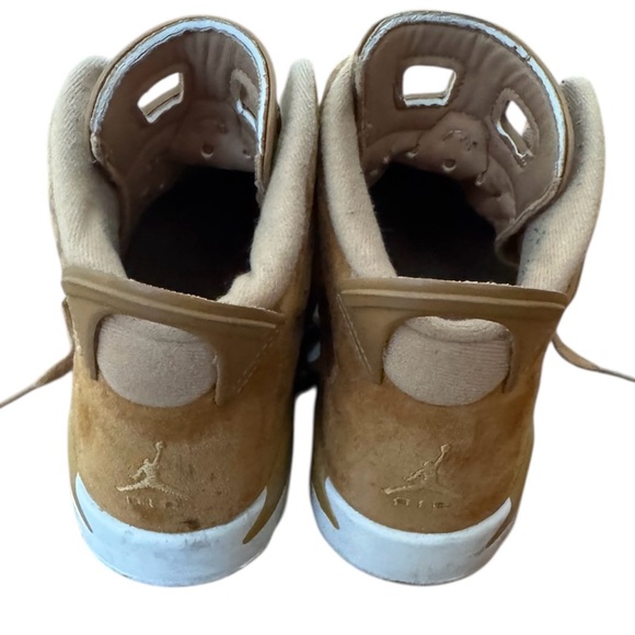 Air Jordan 6 Retro Wheat Sz 7Y Boys Mens High Top Sneakers Basketball Athletic - Picture 7 of 9